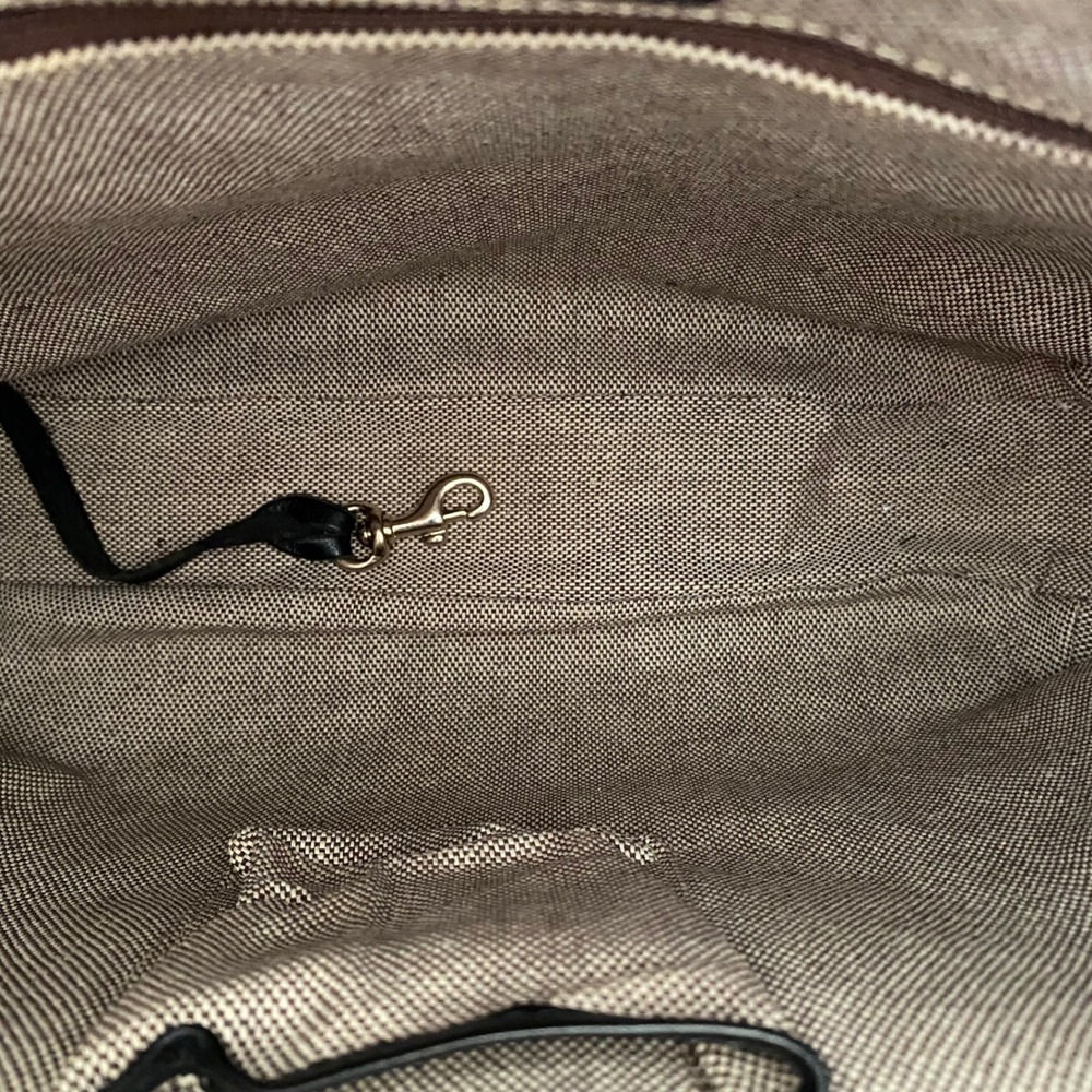 Dooney & Bourke Teardrop Satchel Black Florentine Vacchetta Leather Shoulder Bag - Picture 10 of 14